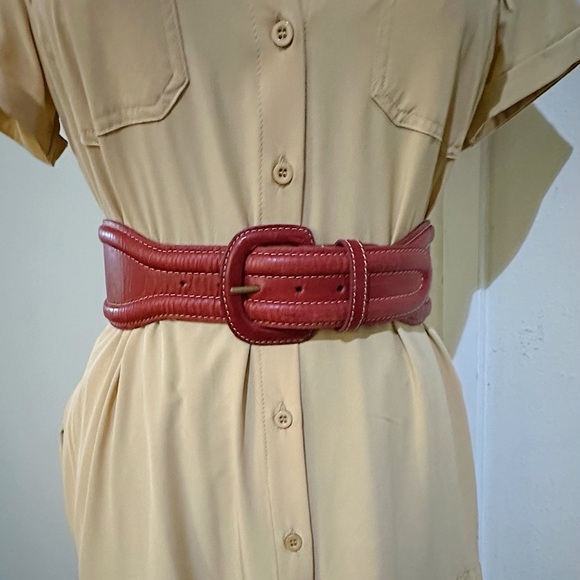 MEXX genuine leather red belt - Picture 2 of 15